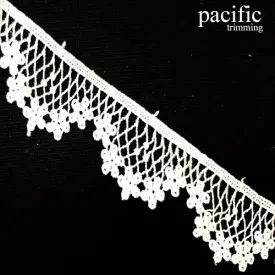 1 3/8" White Polyester Lace Trim