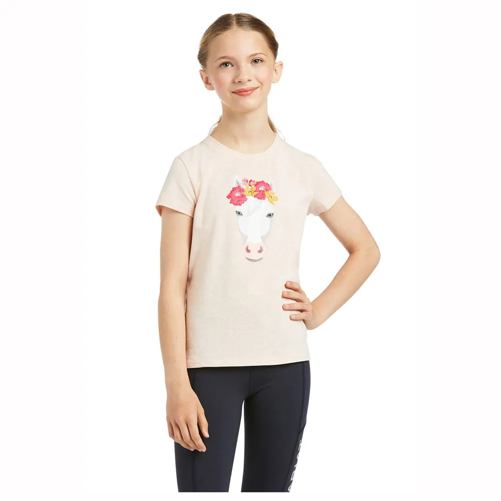 10039646 Ariat Youth Wonderful Dream Short Sleeve T-Shirt - Heather Pink