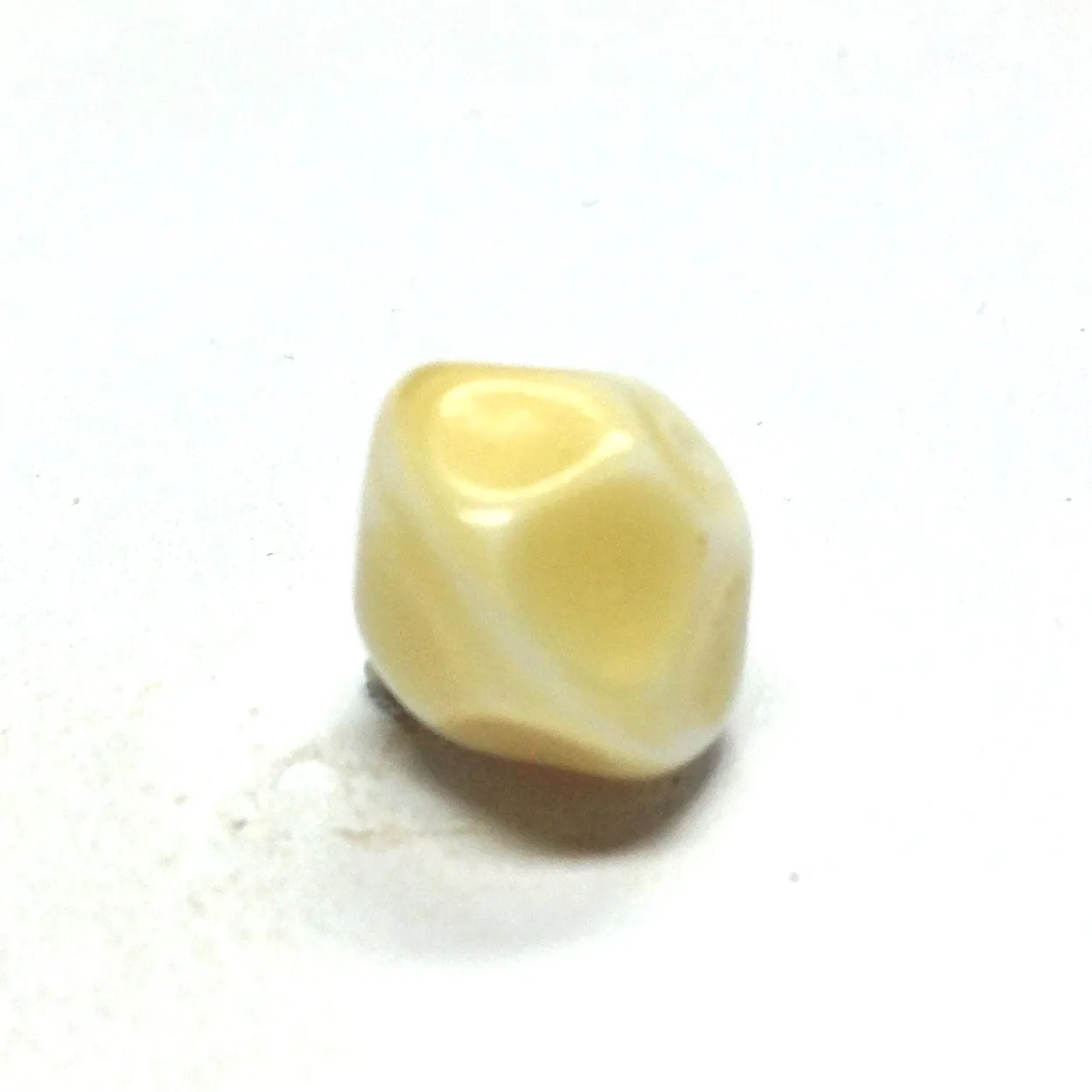 12MM Beige Glass Faceted Rondel Bead (36 pieces)