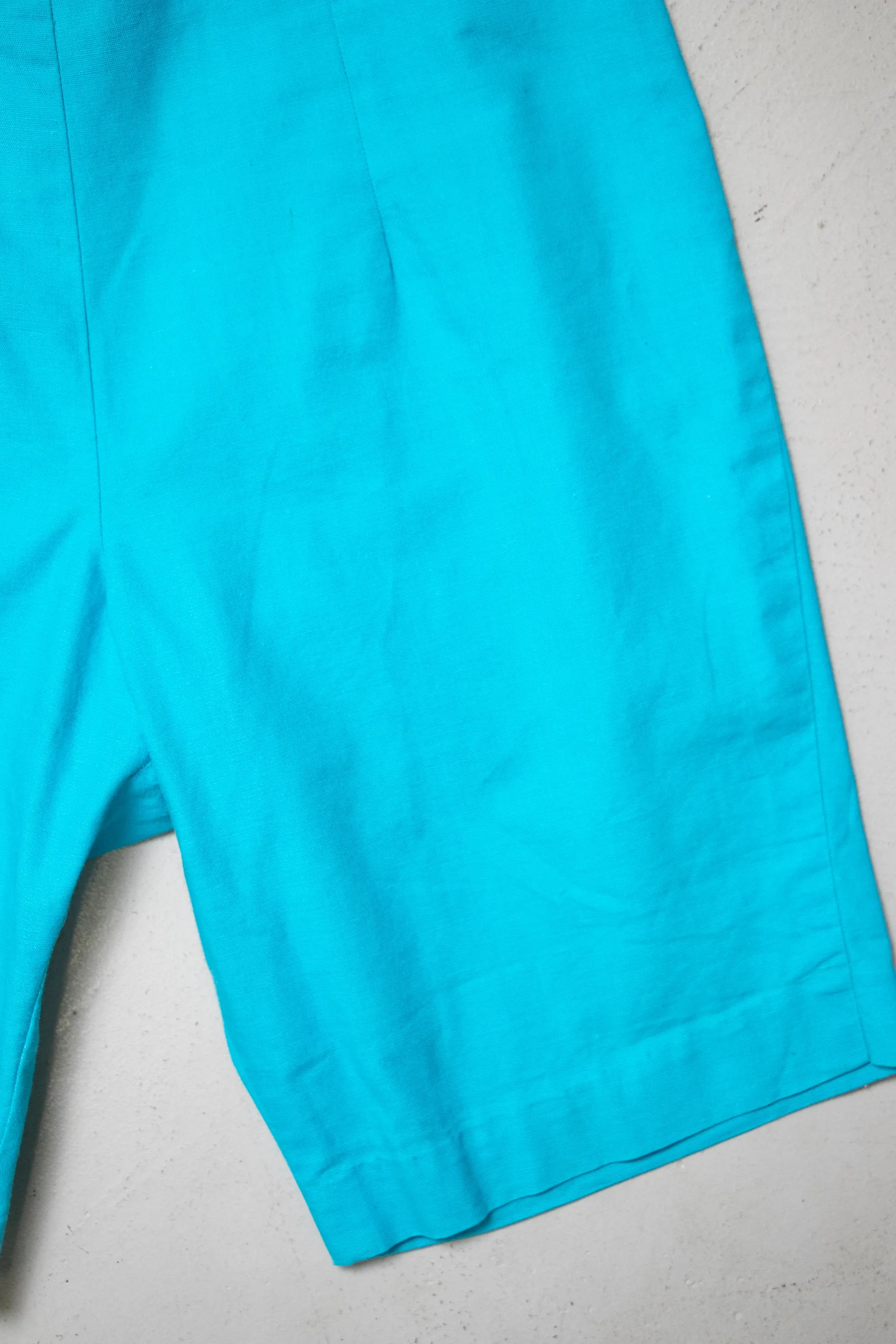 1960s Shorts High Waist Cotton Pin Up XS