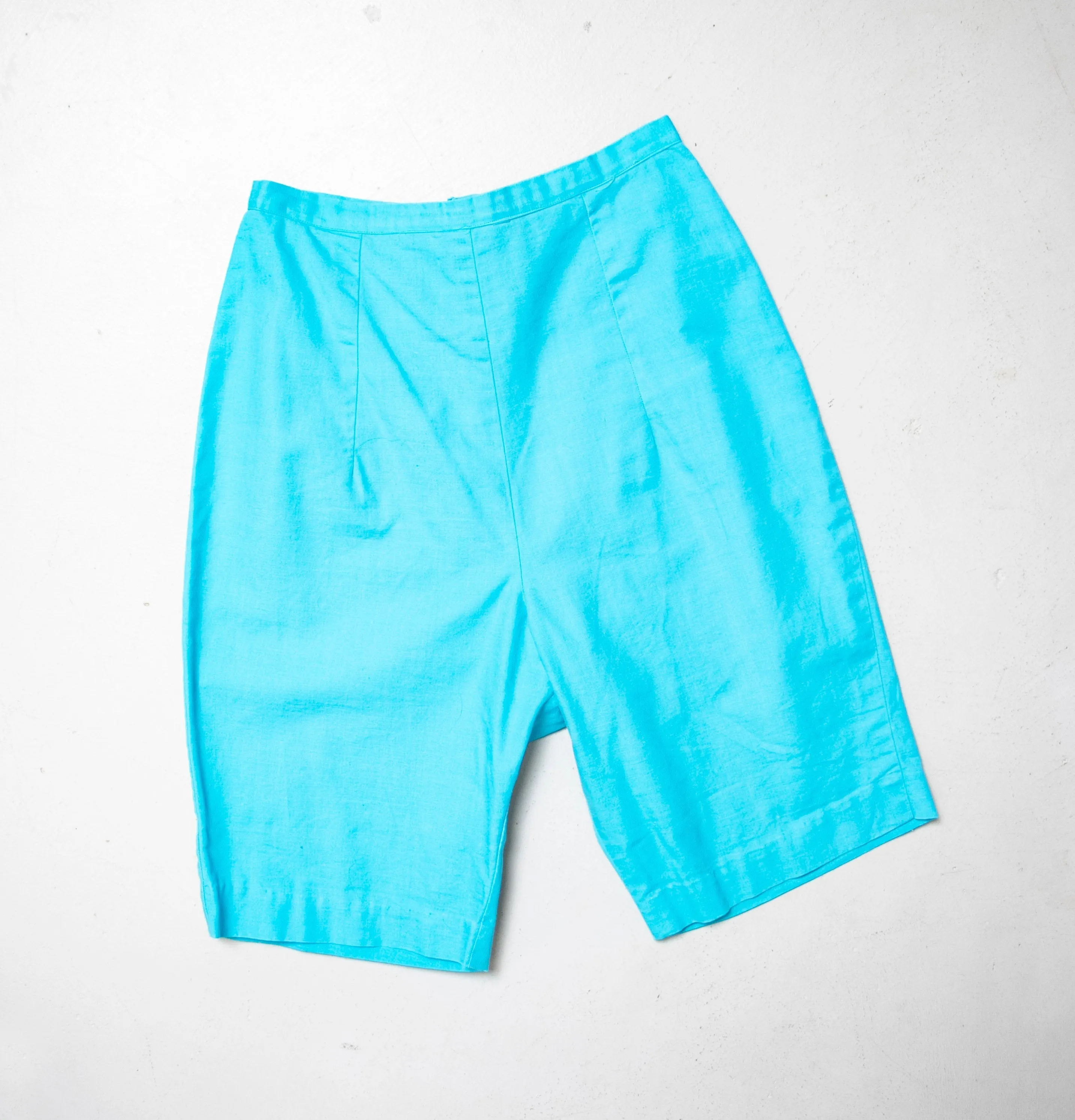 1960s Shorts High Waist Cotton Pin Up XS