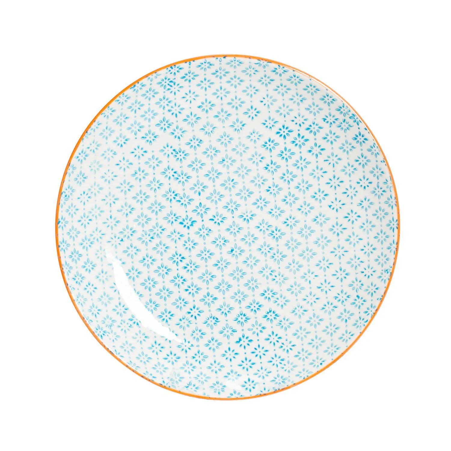 25.5cm Hand Printed Stoneware Dinner Plate - By Nicola Spring