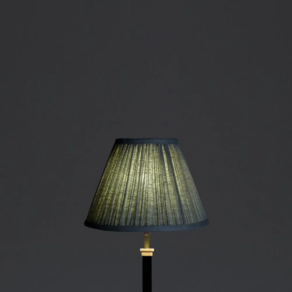 25cm empire gathered lampshade in "smog" stonewashed linen