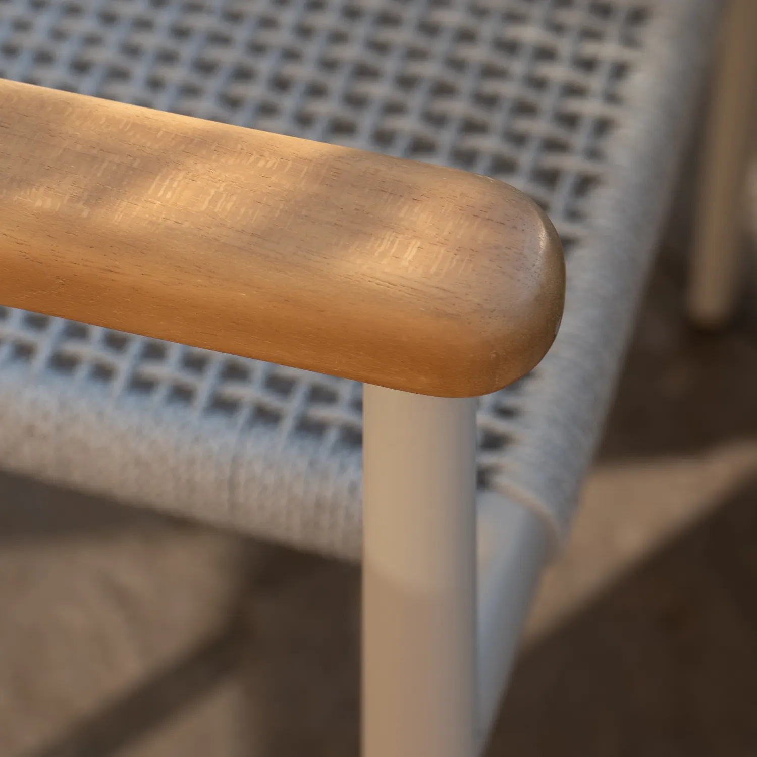 Adelaide Beige Woven Arm Chair