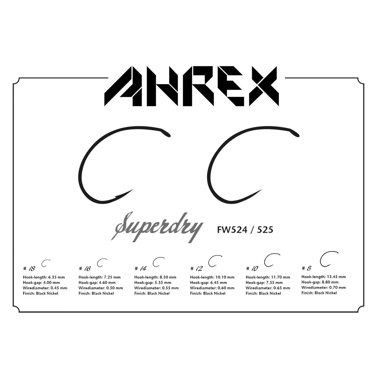 Ahrex FW 525 Super Dry Barbless Hook