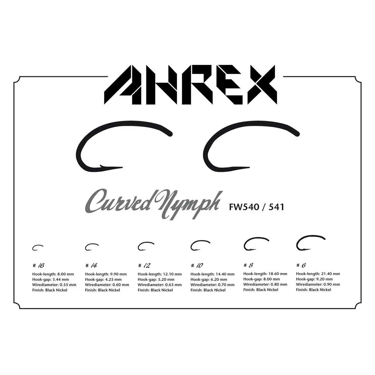 Ahrex FW 540 Curved Nymph Barbed