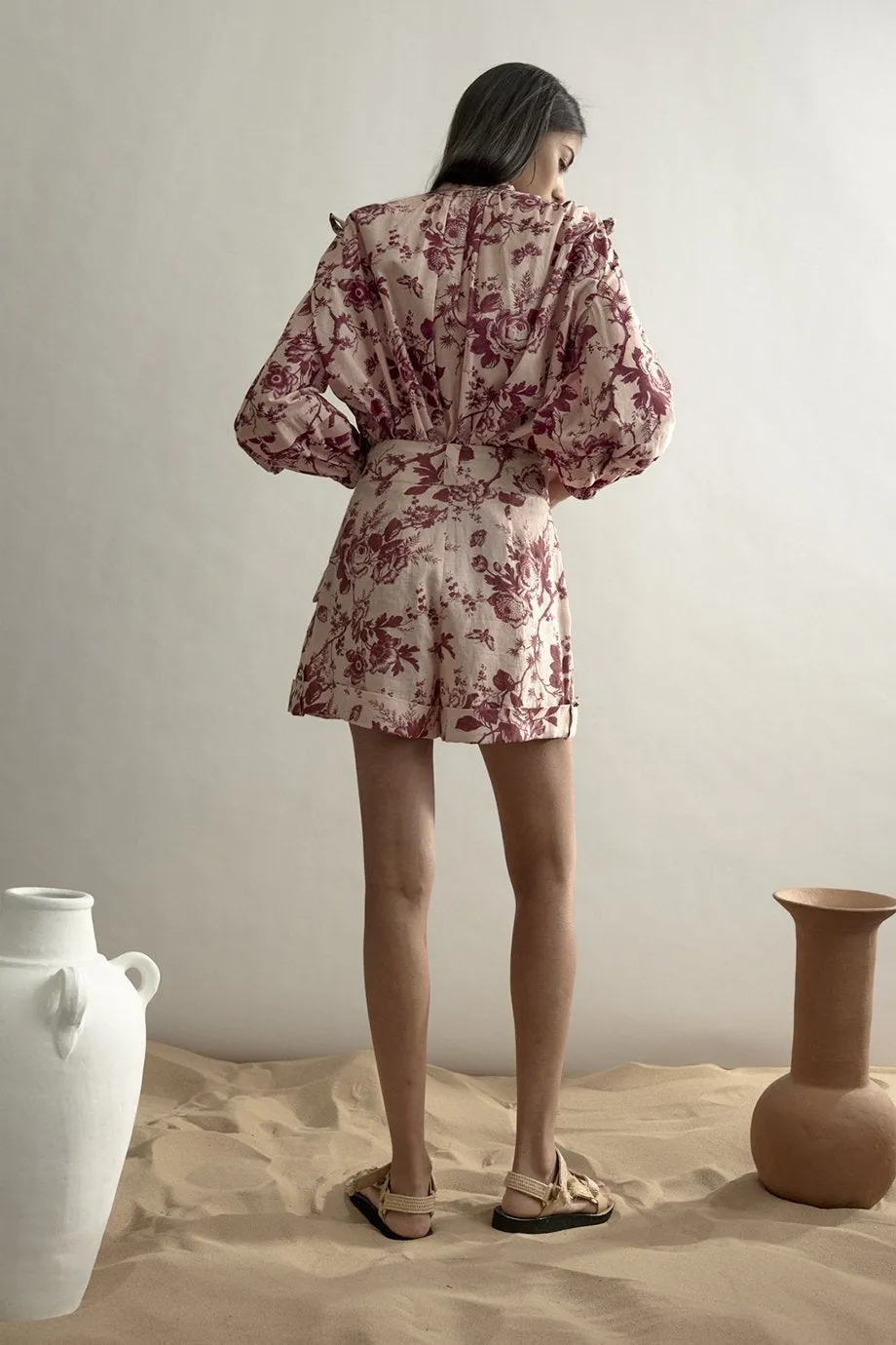 Alemais Heather Short - Burgundy
