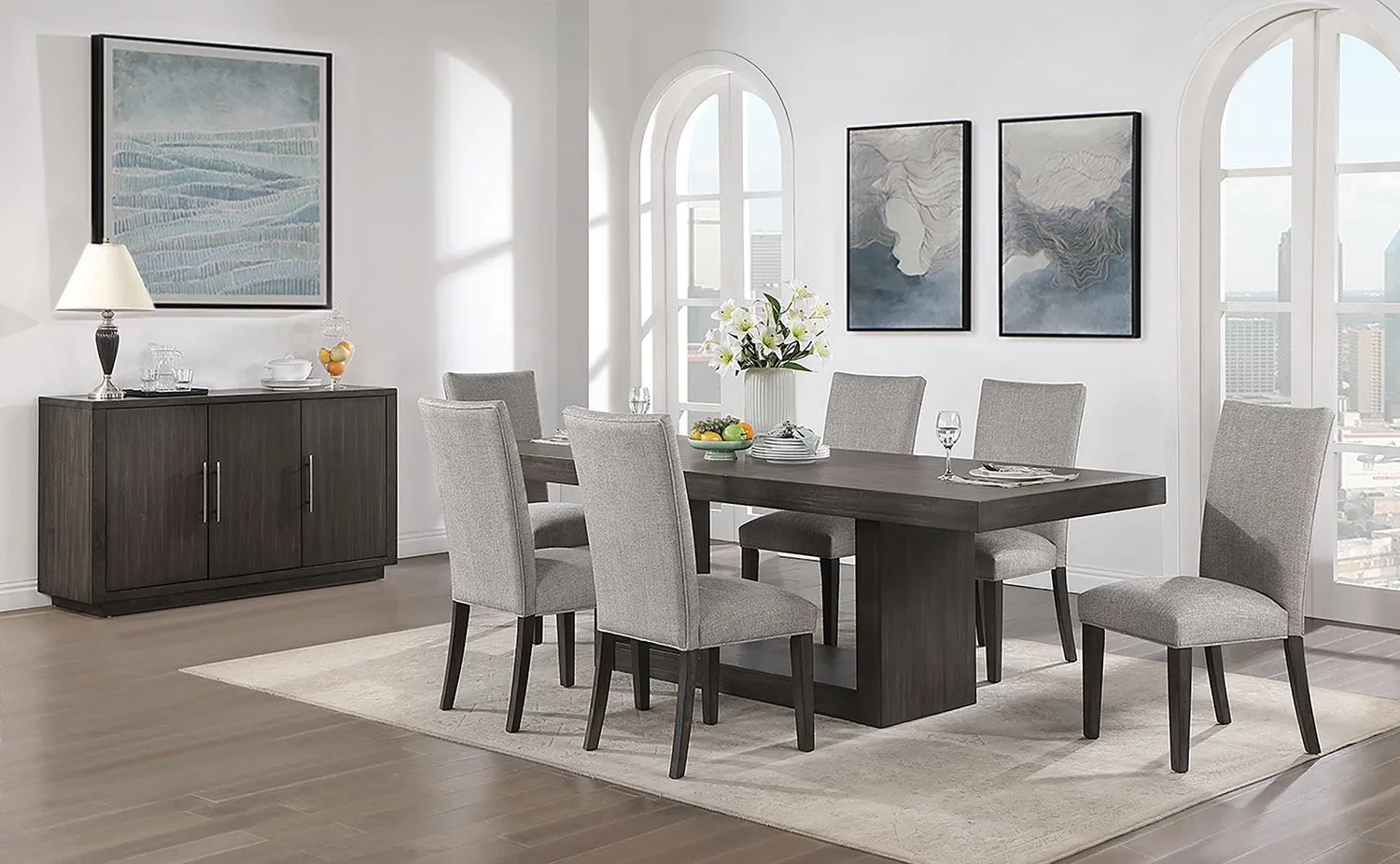 Alora Dining Chair - Espresso, Beige