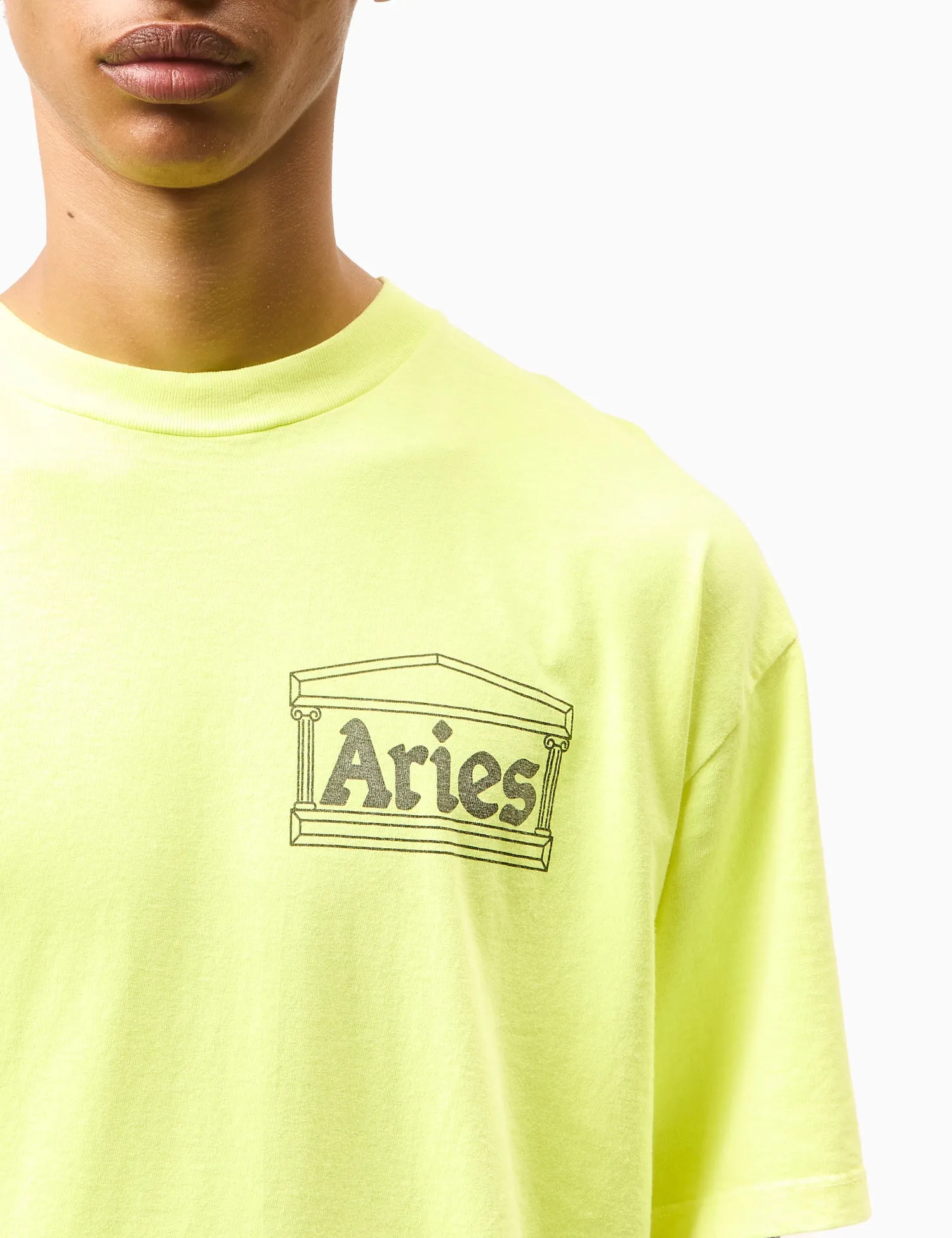 Aries Temple T-Shirt - Fluoro Yellow