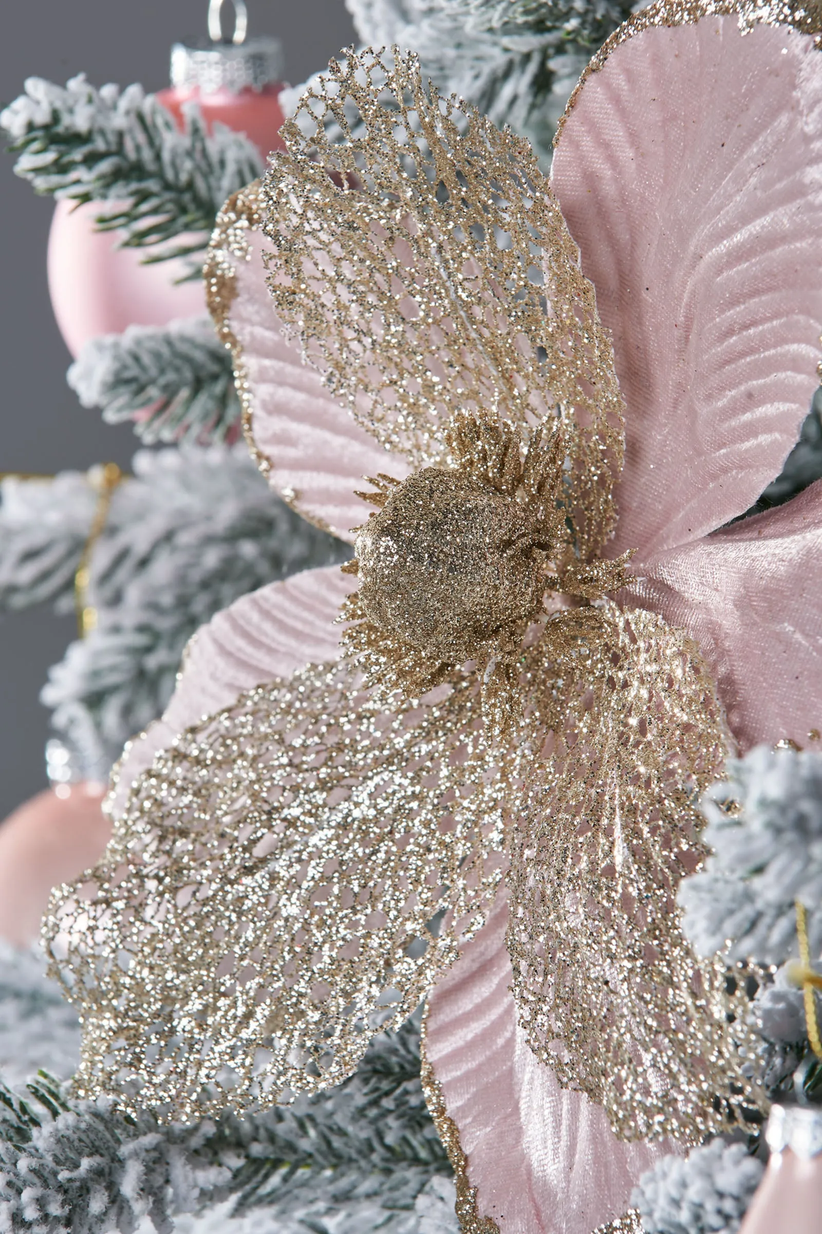 Artificial Magnolia Flower, Pink, 24 cm