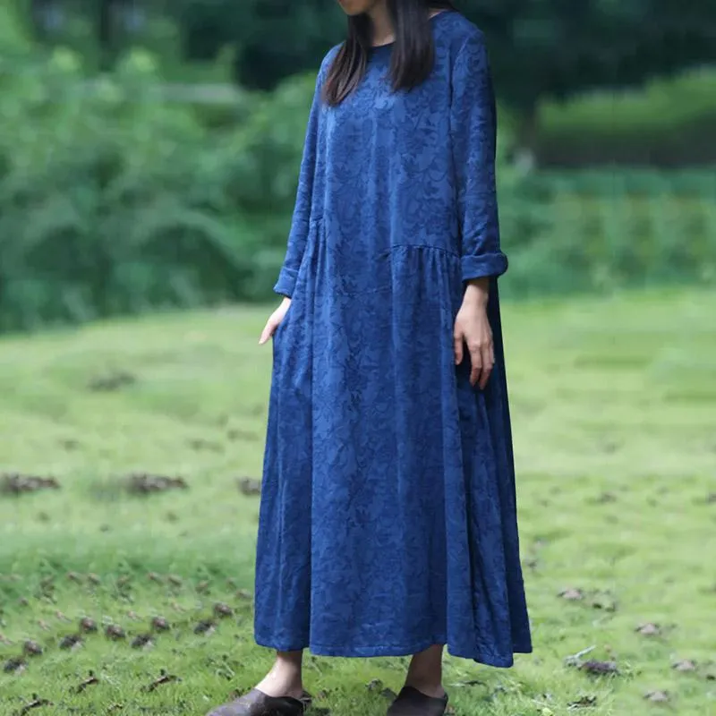 Babakud Printed Floral Cotton Linen Dress