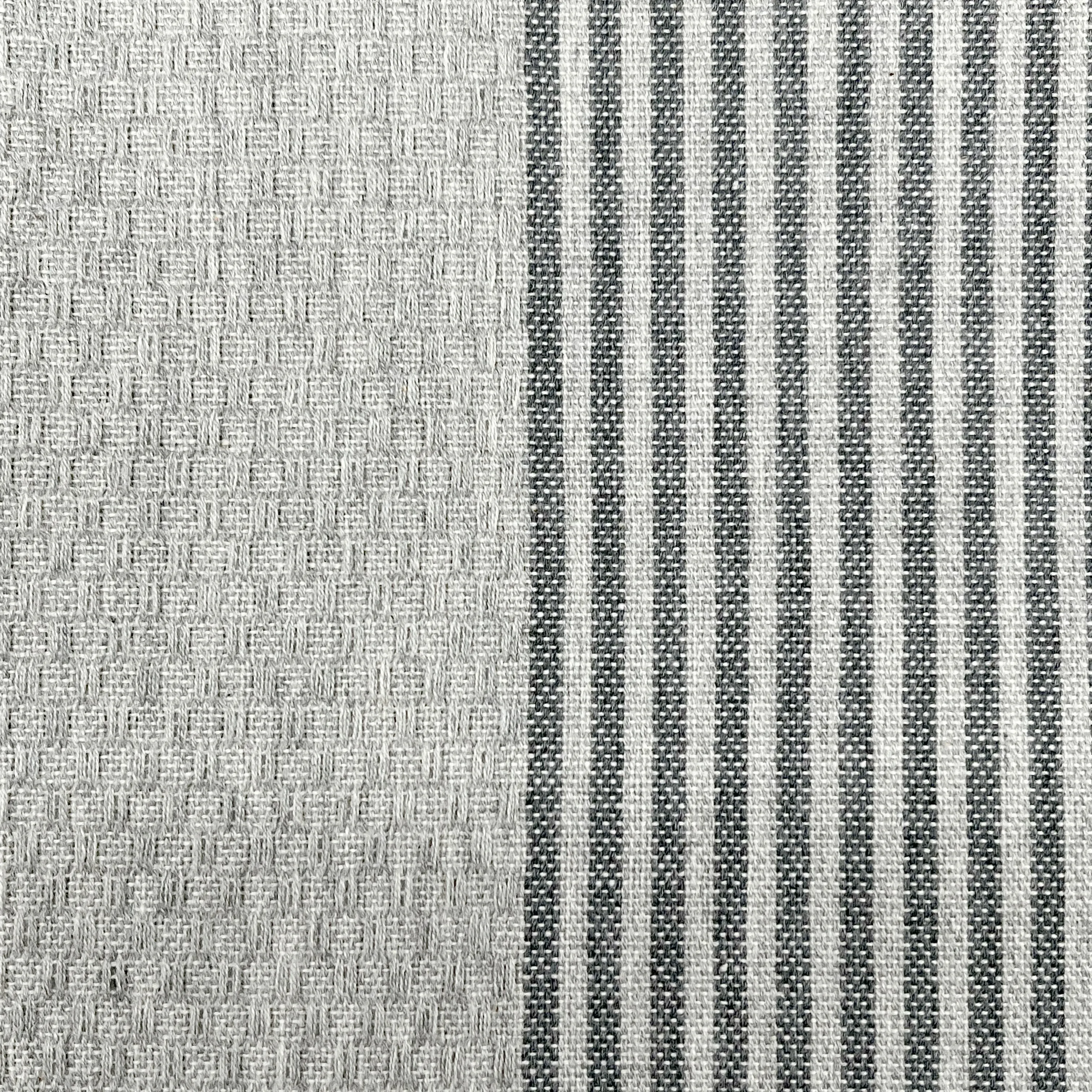 Beach Blanket Single - Light Gray/Dark Gray Stripe