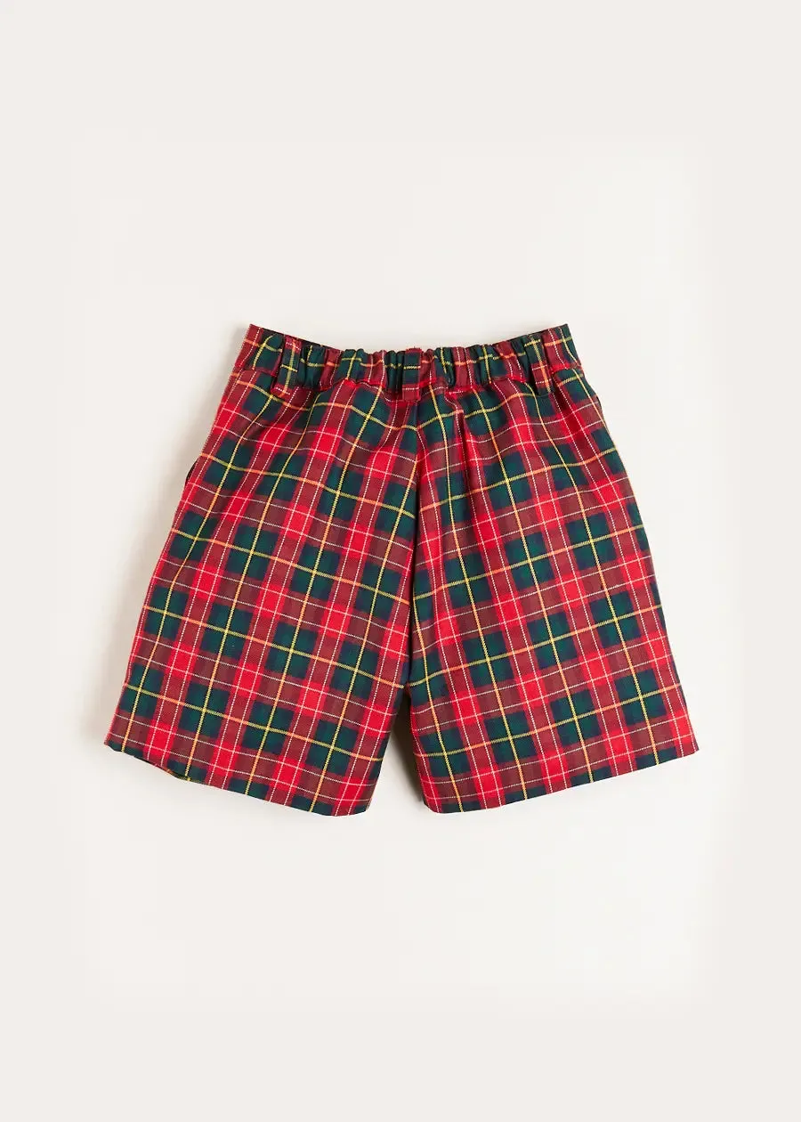 Belgravia Tartan Shorts in Red (4-10yrs)