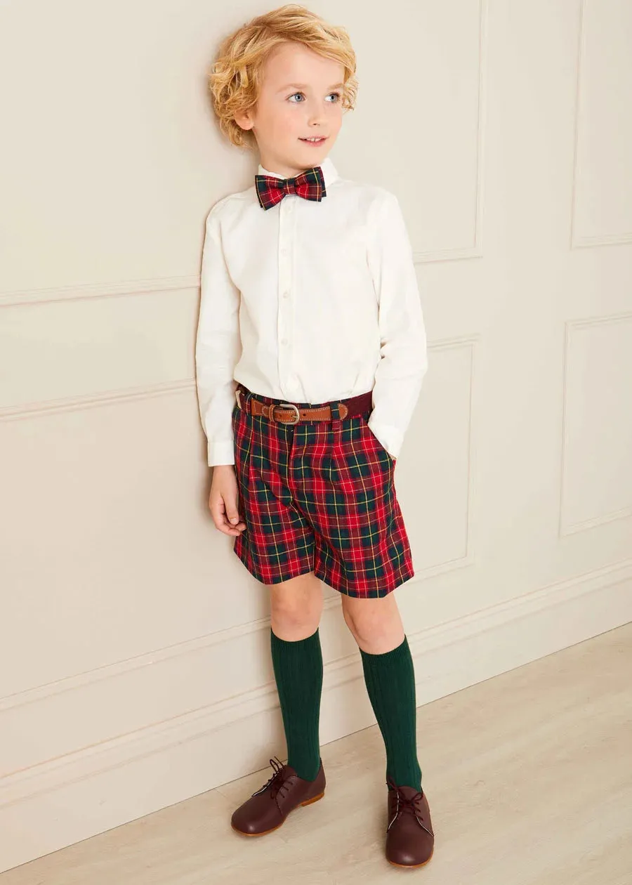 Belgravia Tartan Shorts in Red (4-10yrs)