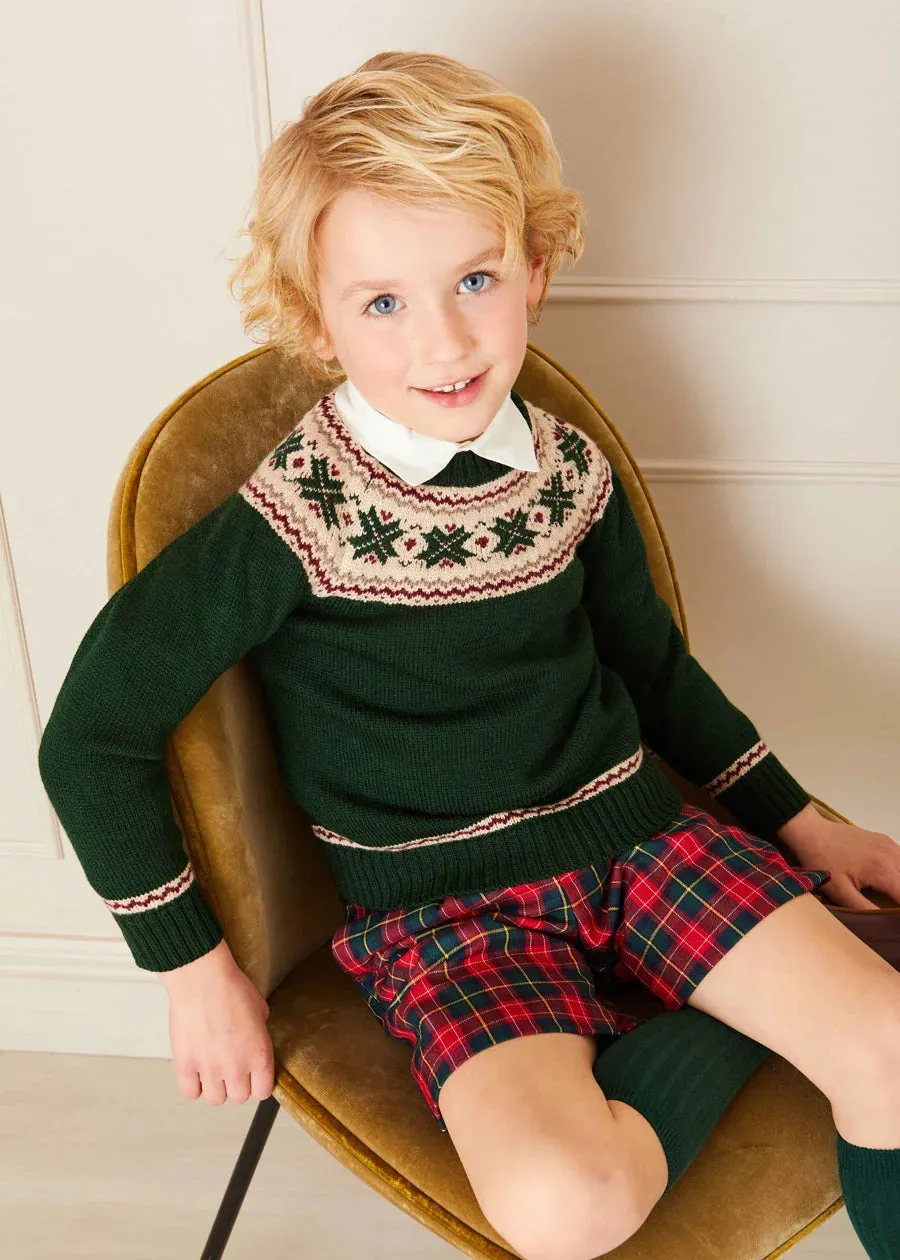 Belgravia Tartan Shorts in Red (4-10yrs)