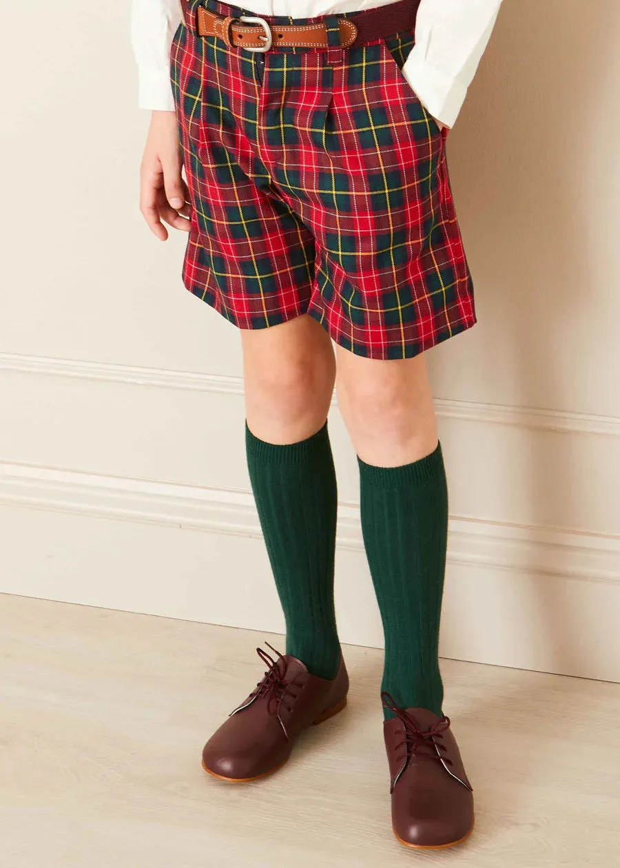 Belgravia Tartan Shorts in Red (4-10yrs)