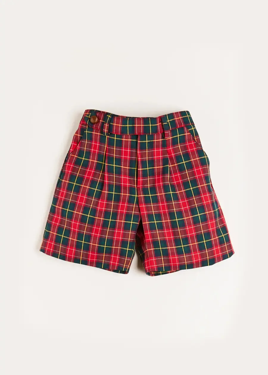 Belgravia Tartan Shorts in Red (4-10yrs)