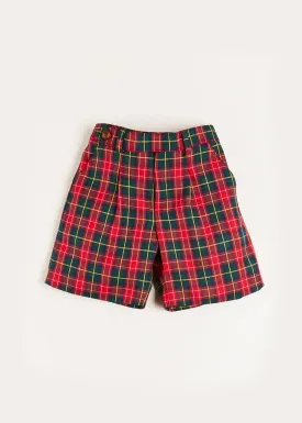 Belgravia Tartan Shorts in Red (4-10yrs)