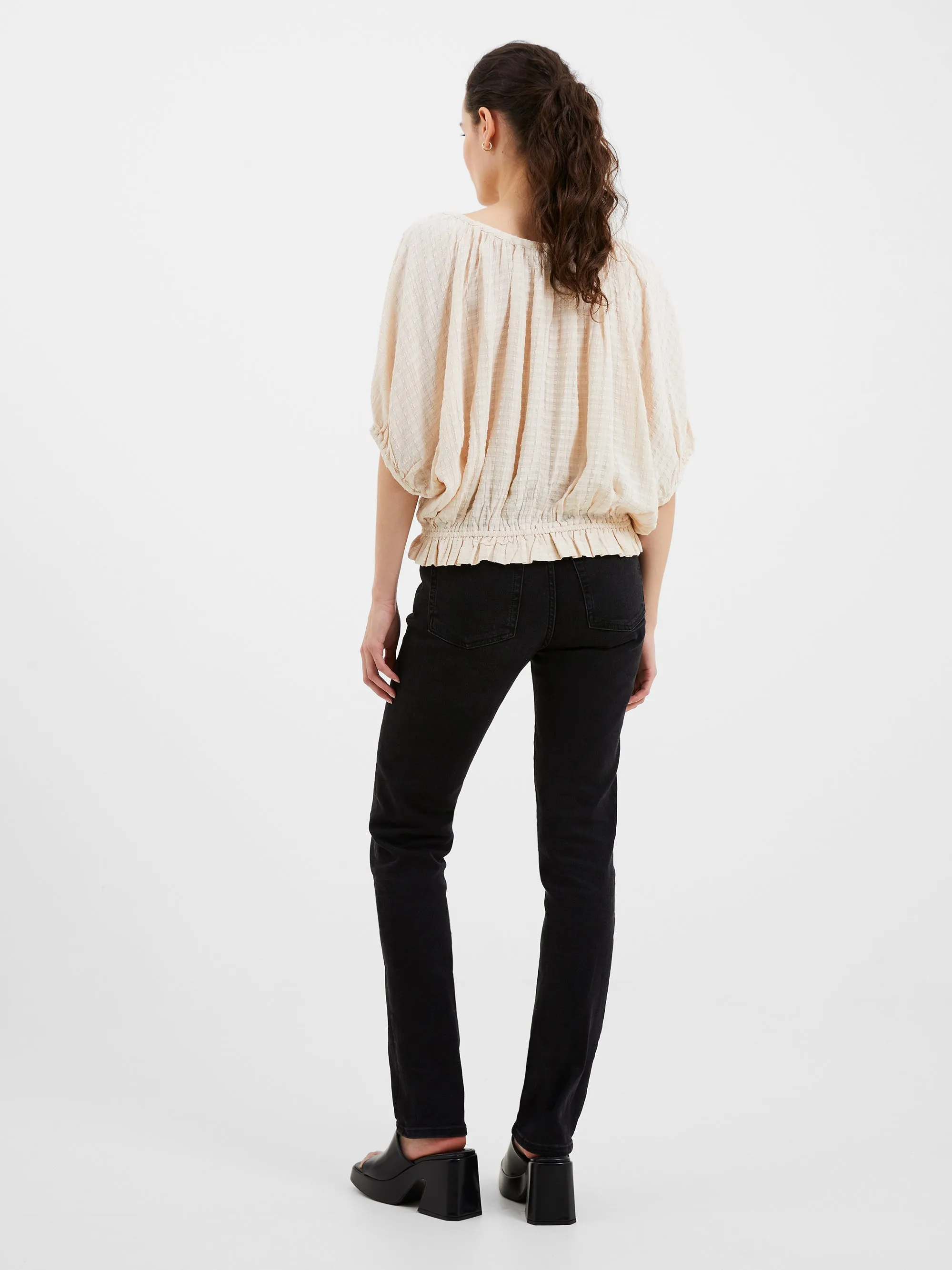Birch Seersucker Scoop Neck Top