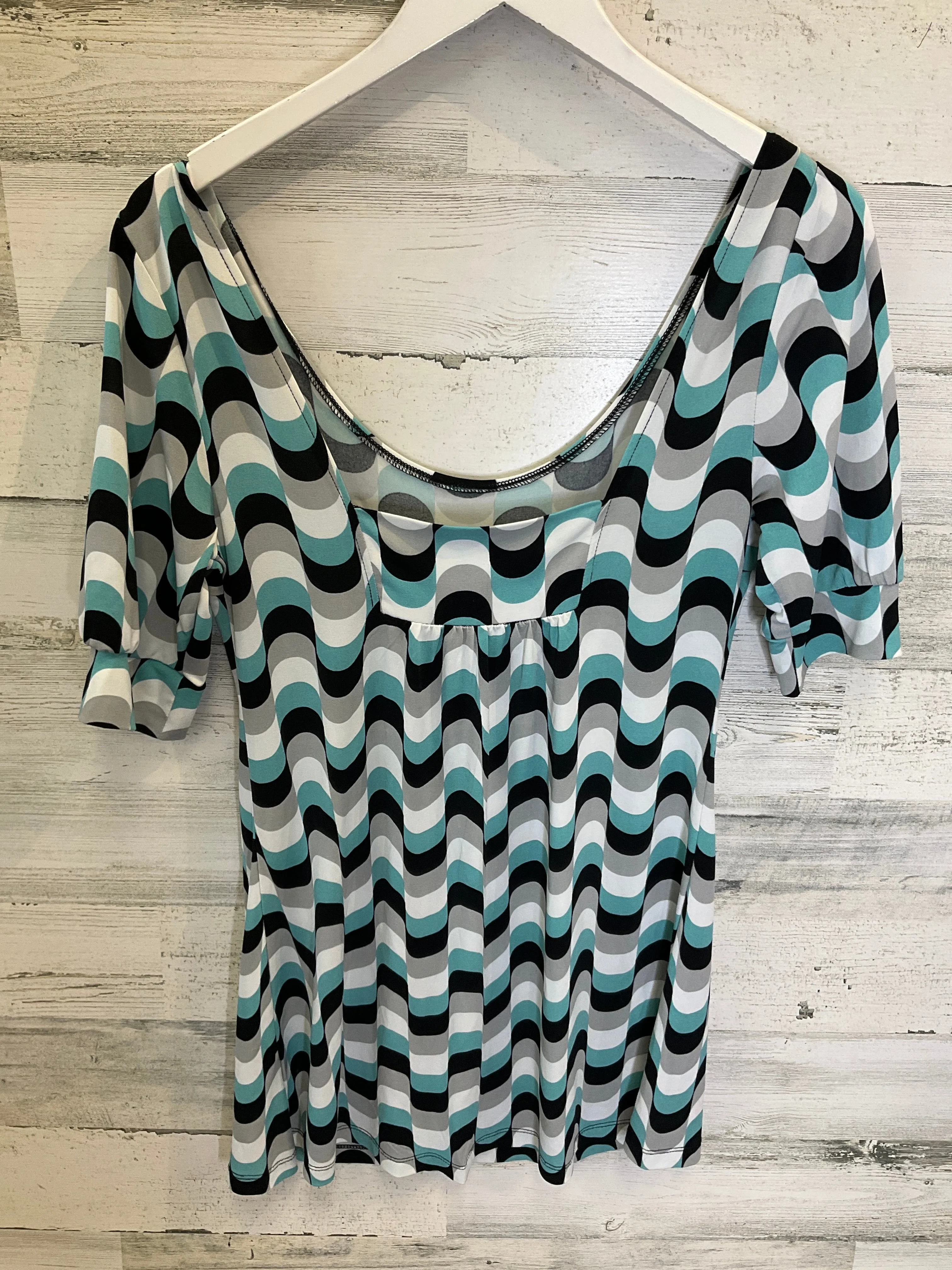 Black & Blue Top Short Sleeve Mix It, Size S