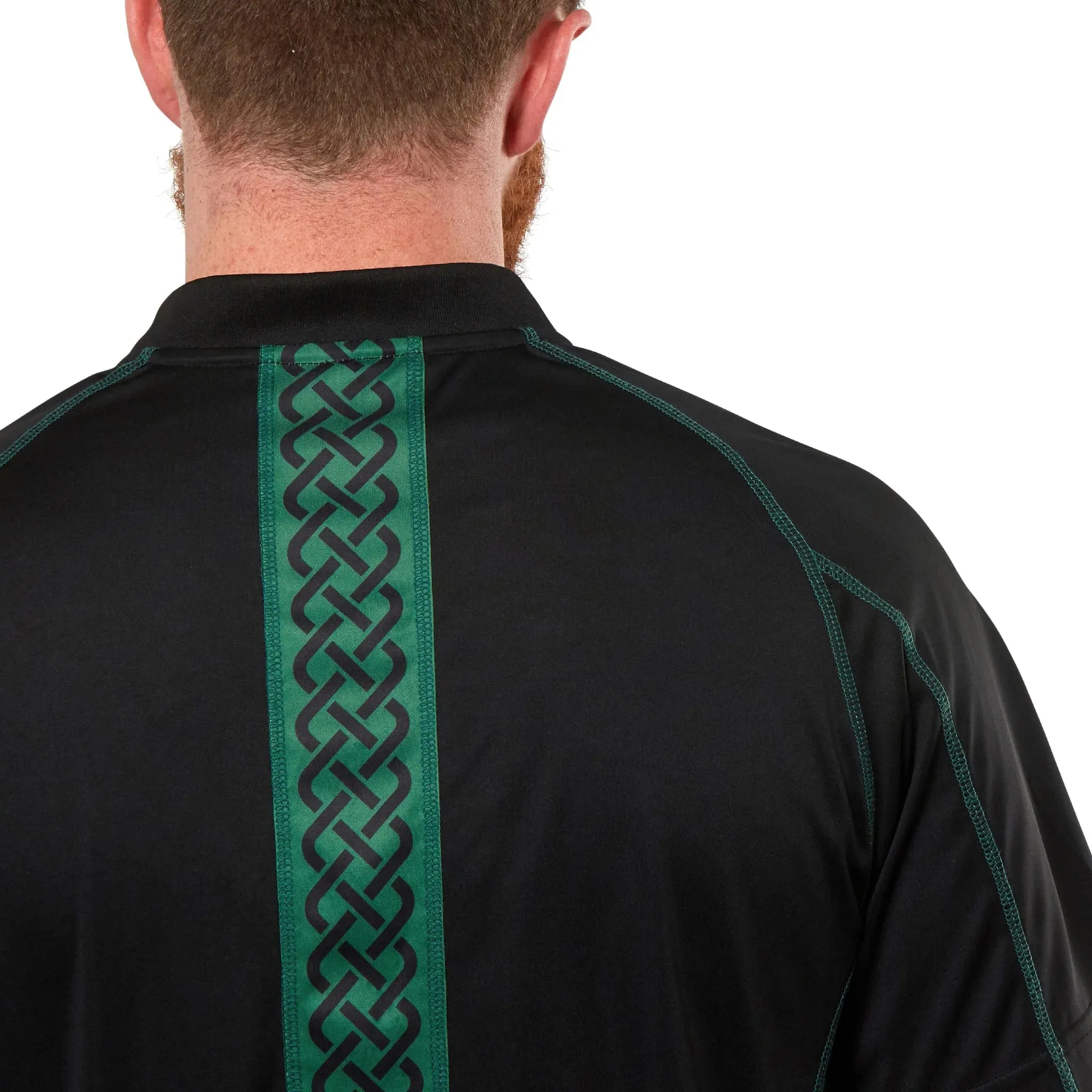 Black & Green Short Sleeve Rugby Shirt