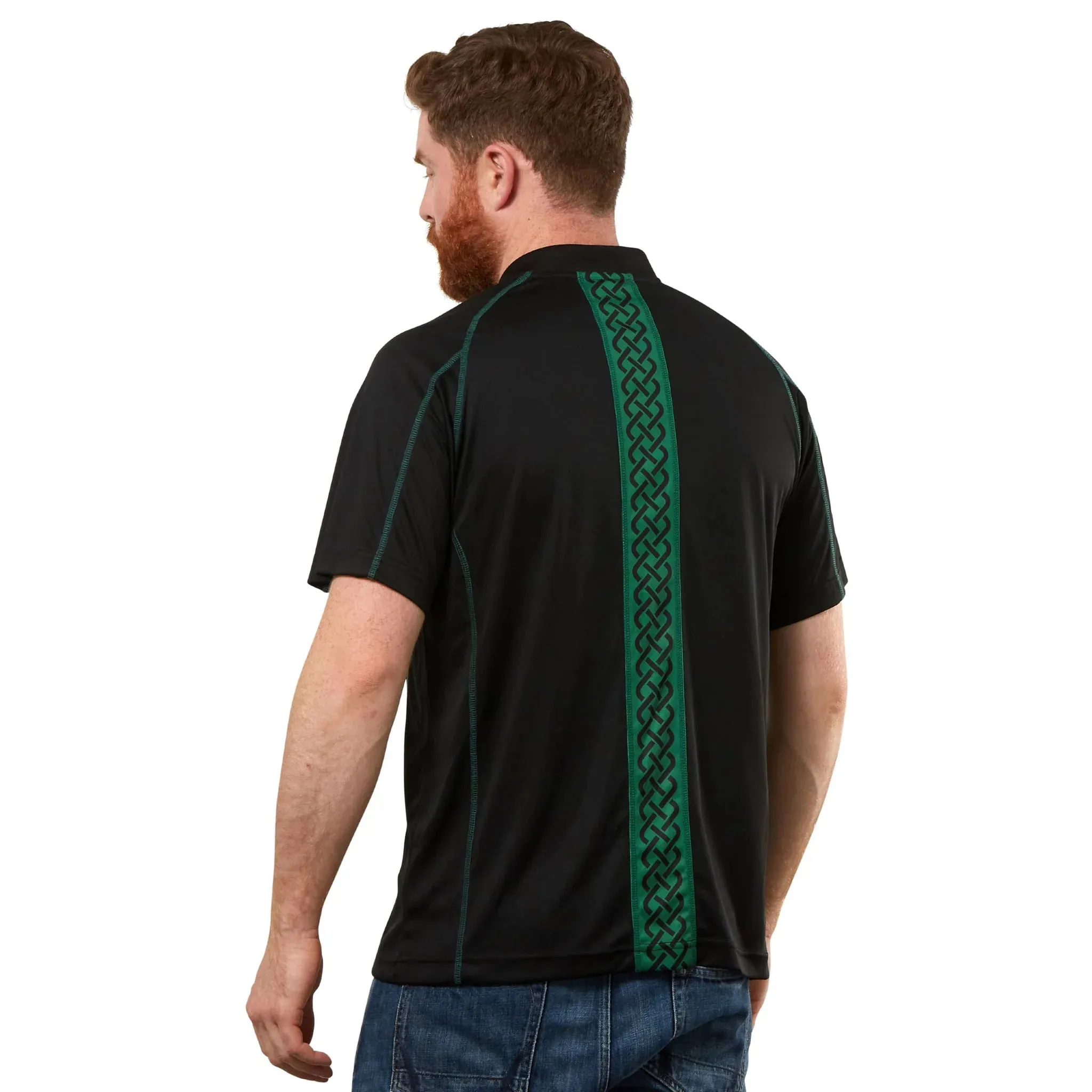 Black & Green Short Sleeve Rugby Shirt