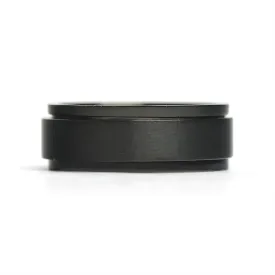 Black Enamel Stainless Steel Spinner Center Ring / SRJ2572