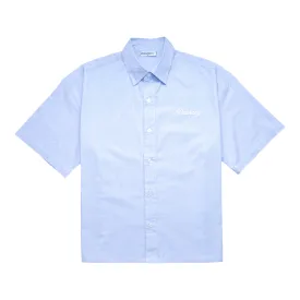 Boxy Script Shirt - Sky Blue