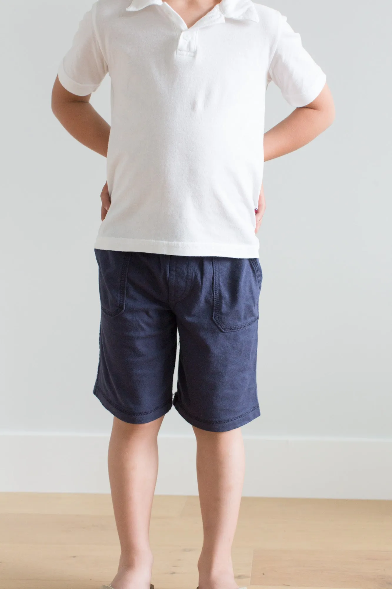 Boys Soft Cotton UPF 50  3 -Pocket Jersey Shorts | Elf Green