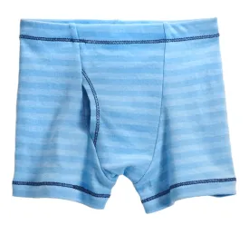 Boys Soft Stripe Boxer Brief | Bright Light Blue