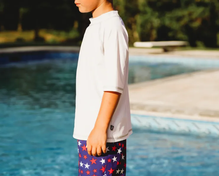 Boys UPF 50  Short Sleeve Rashguard | Navy Blue
