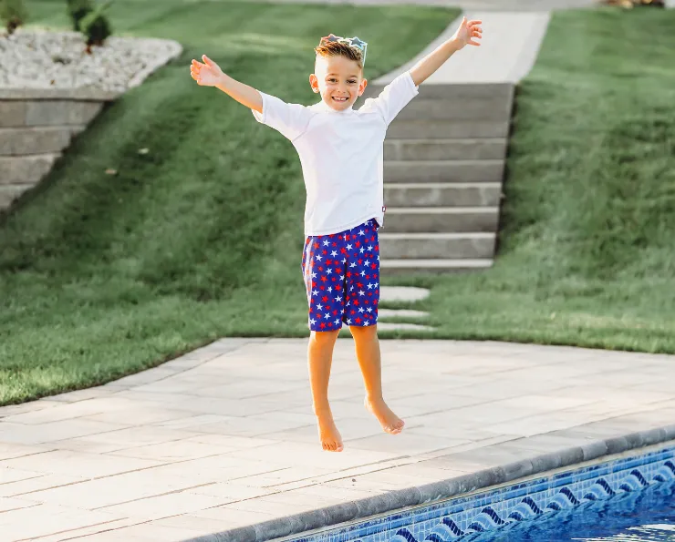 Boys UPF 50  Short Sleeve Rashguard | Navy Blue