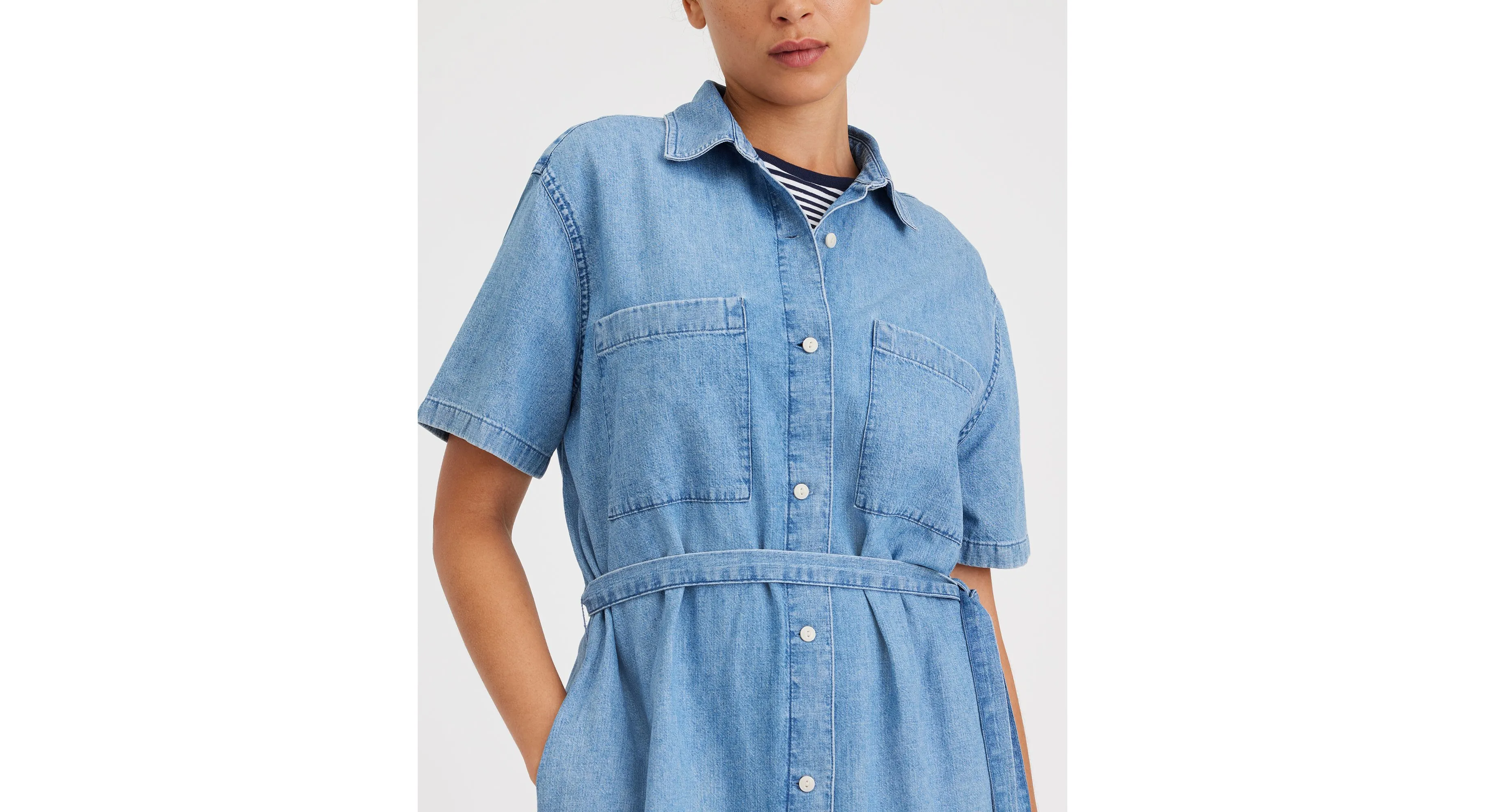 Buttoned Midi Dress
