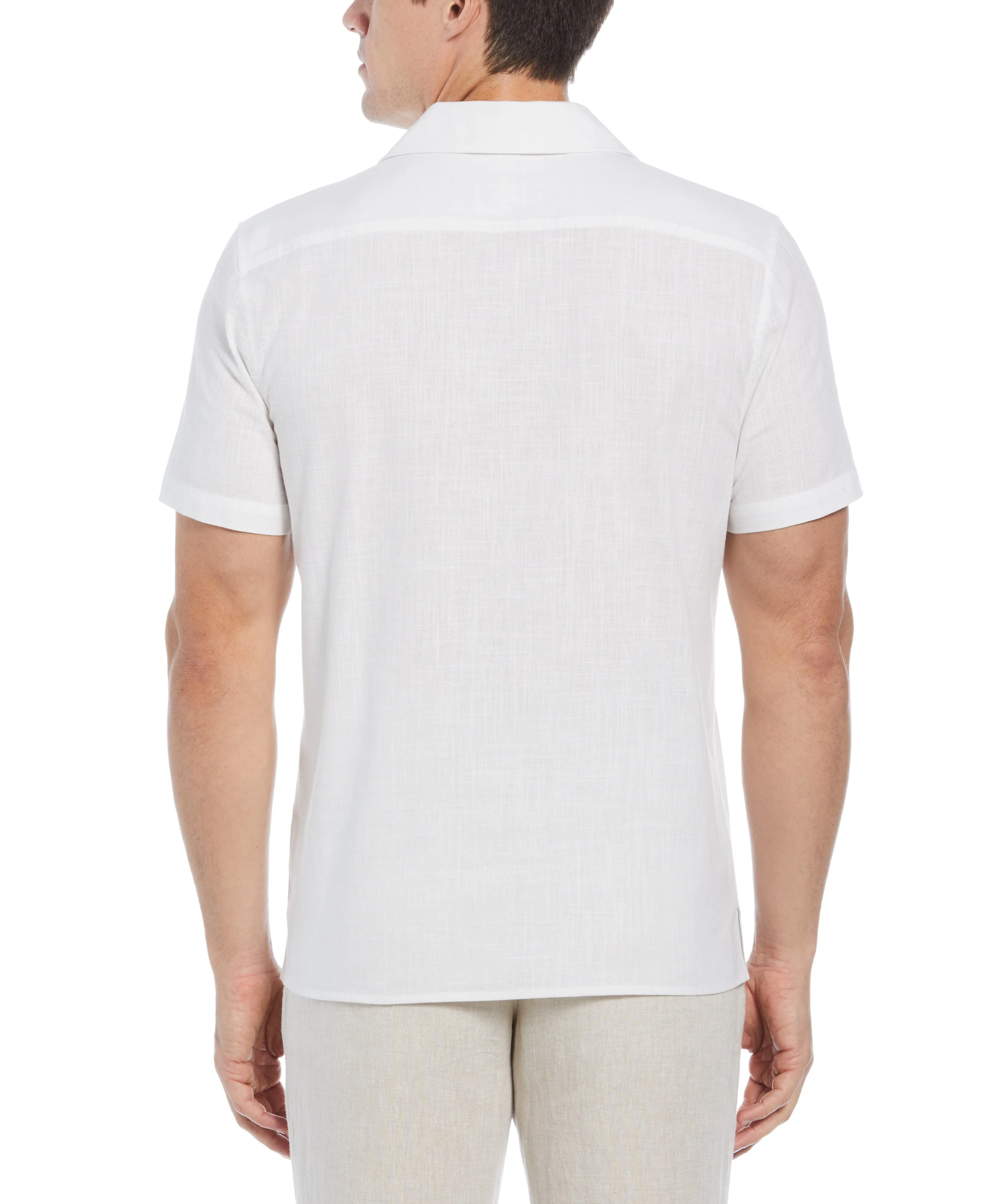 Chain Stitch Cotton Camp Shirt