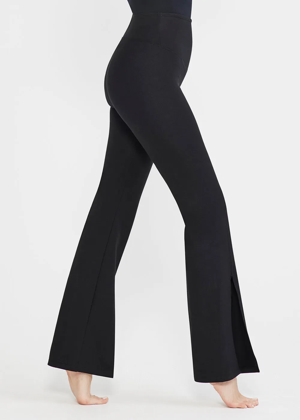 Chrissy Split Front Bootcut Shaping Legging - Cotton Stretch