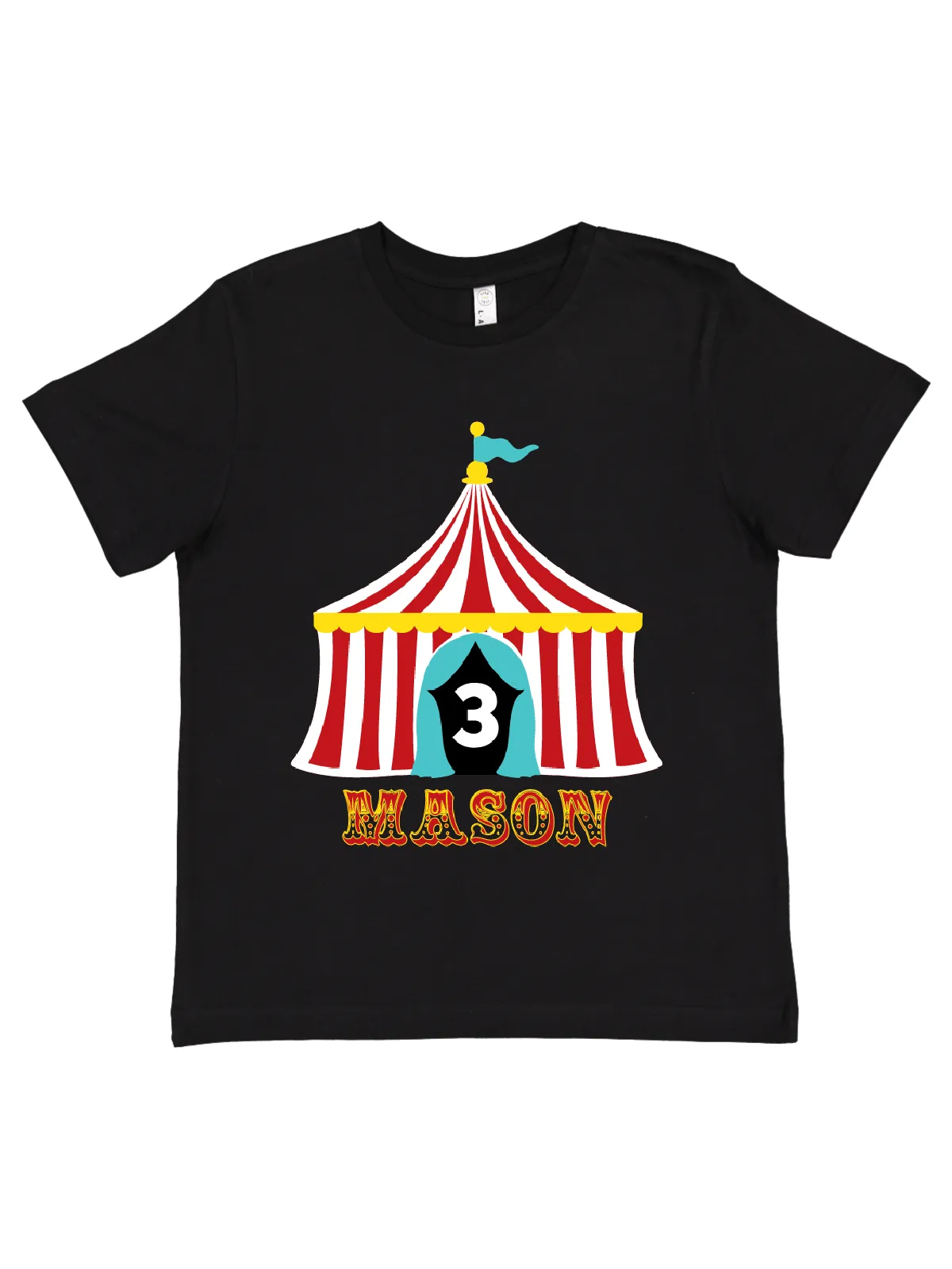 Circus Big Top Kids Shirt - Black, Red, & White