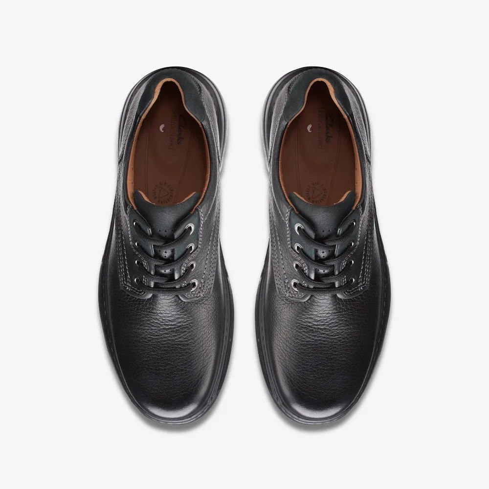 Clarks Men's Un Brawley Pace Black Tumbled Leather