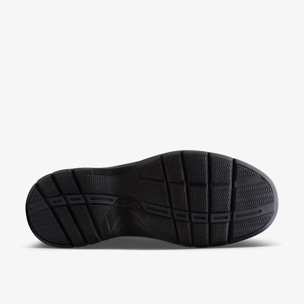 Clarks Men's Un Brawley Pace Black Tumbled Leather