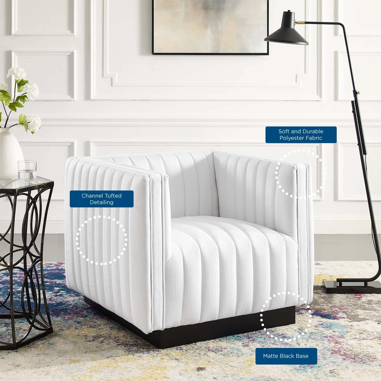 Conjure Tufted Upholstered Fabric Armchair by Modway