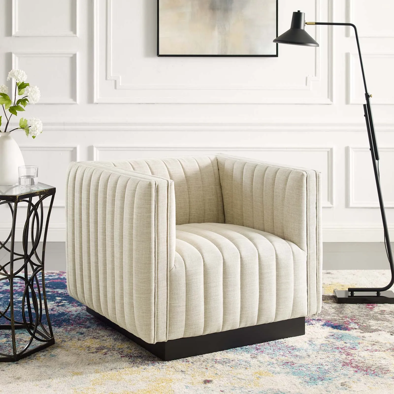 Conjure Tufted Upholstered Fabric Armchair by Modway