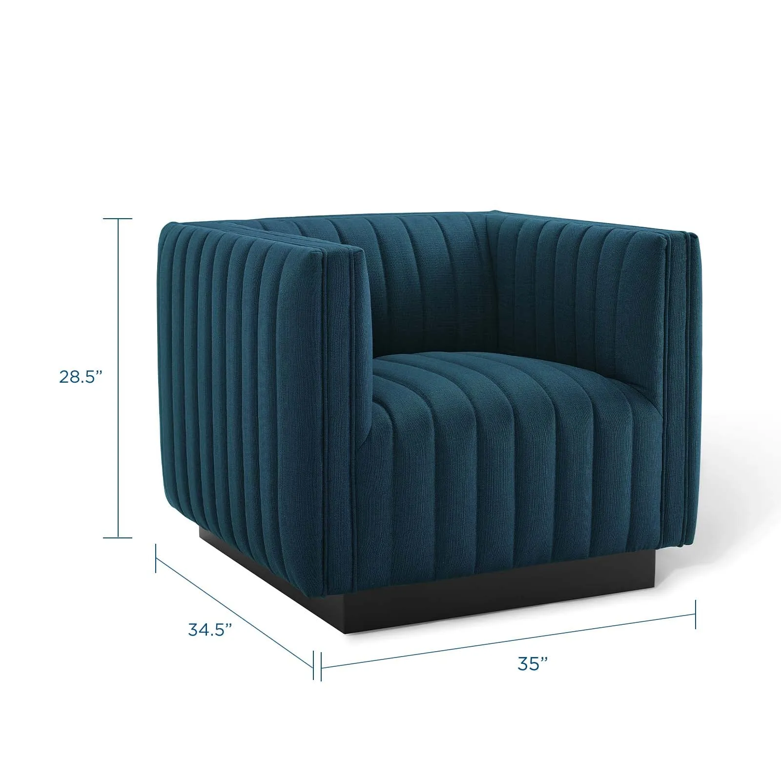Conjure Tufted Upholstered Fabric Armchair by Modway
