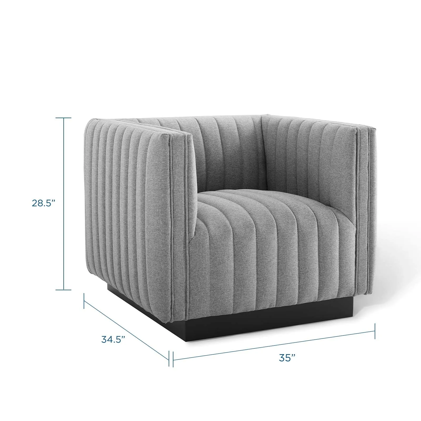 Conjure Tufted Upholstered Fabric Armchair by Modway