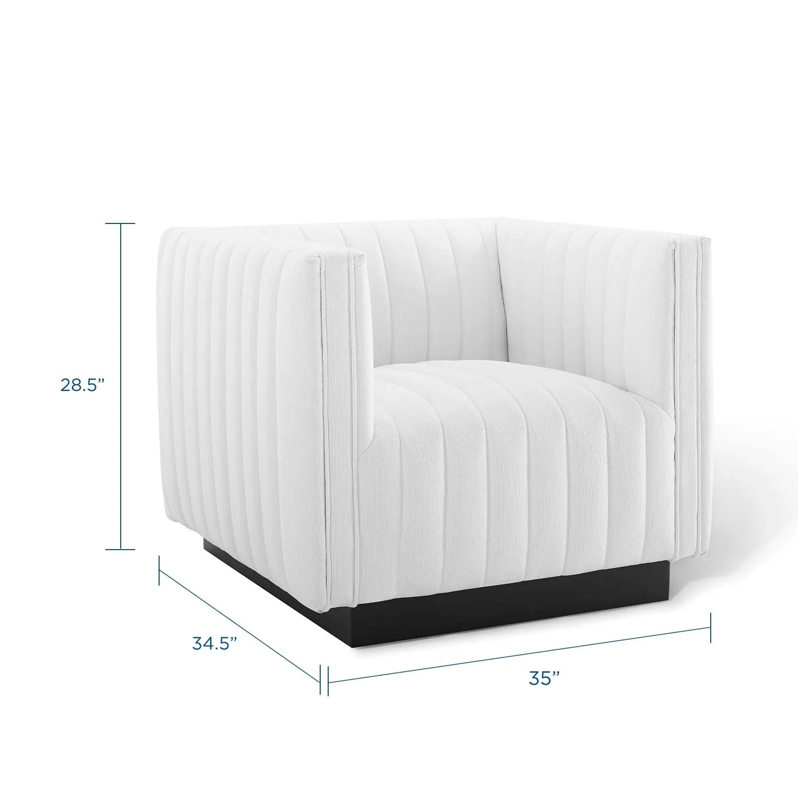 Conjure Tufted Upholstered Fabric Armchair by Modway