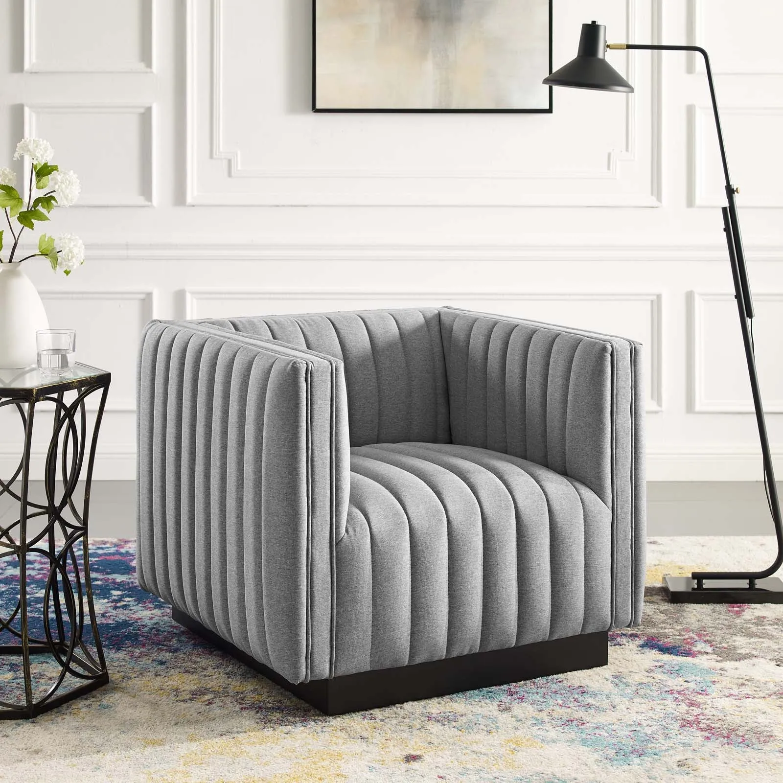 Conjure Tufted Upholstered Fabric Armchair by Modway