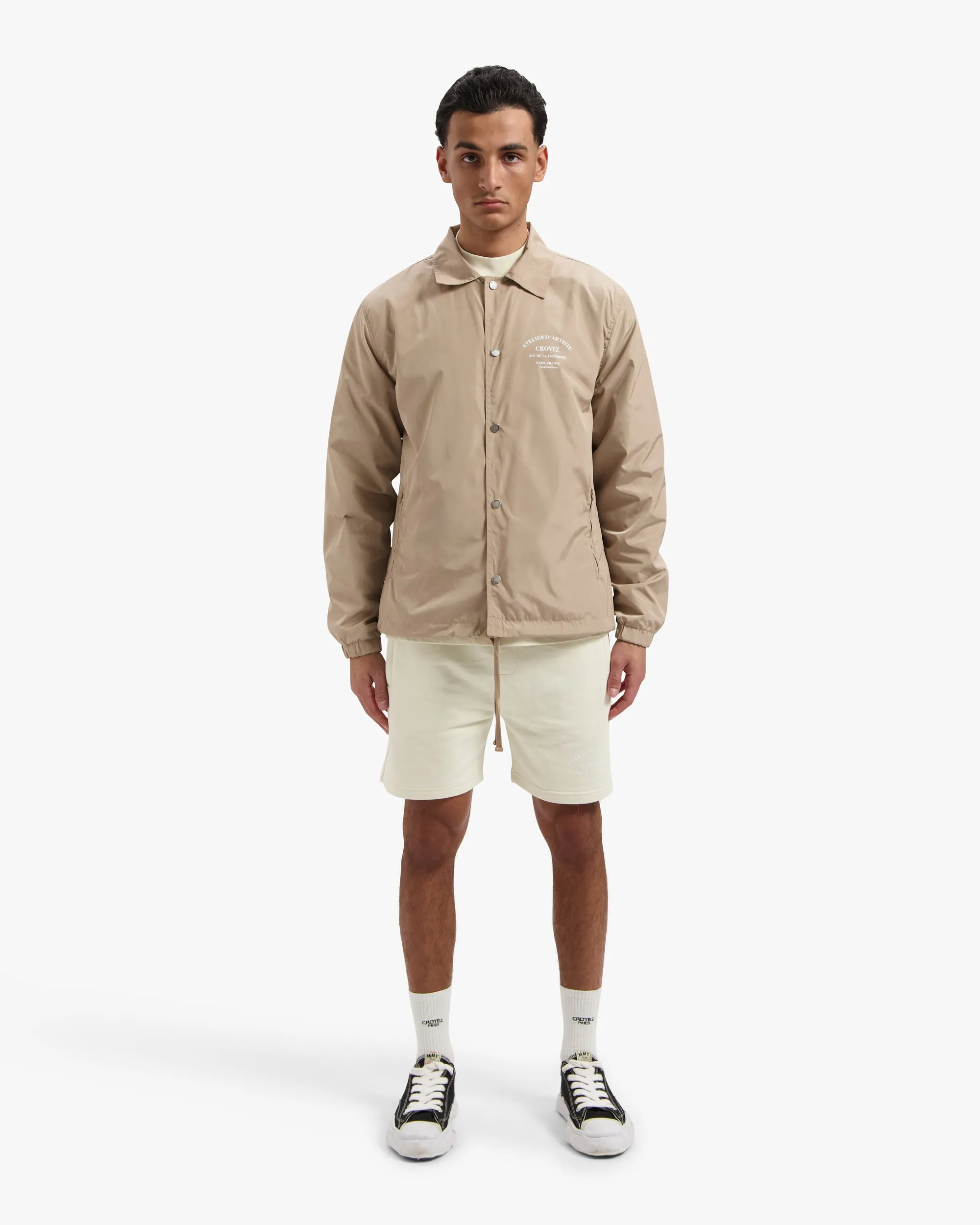 CROYEZ ATELIER SHORTS - BEIGE/WHITE