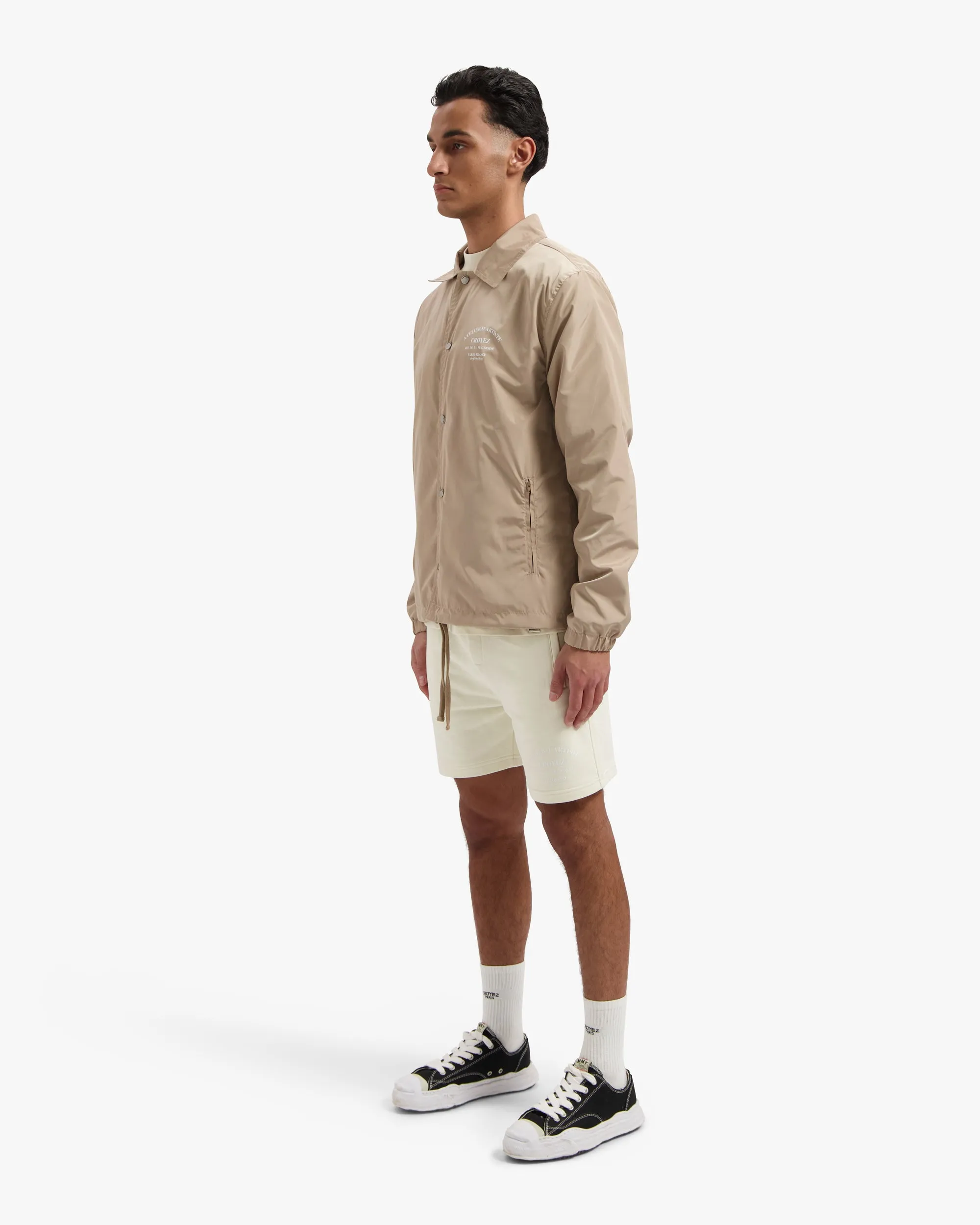 CROYEZ ATELIER SHORTS - BEIGE/WHITE