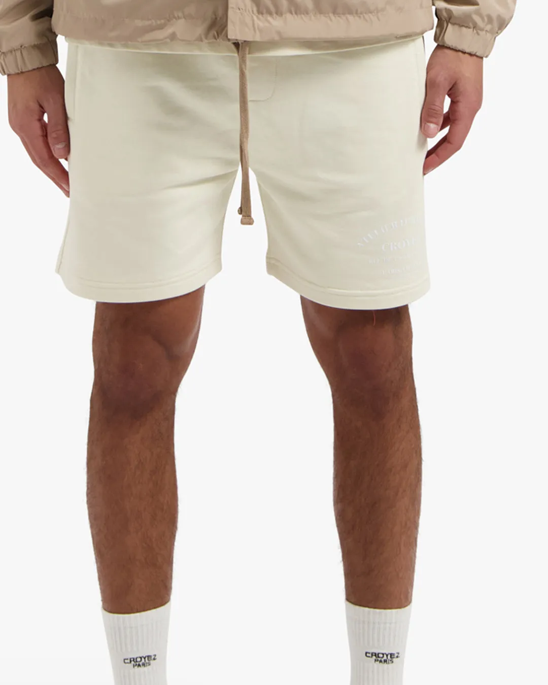 CROYEZ ATELIER SHORTS - BEIGE/WHITE