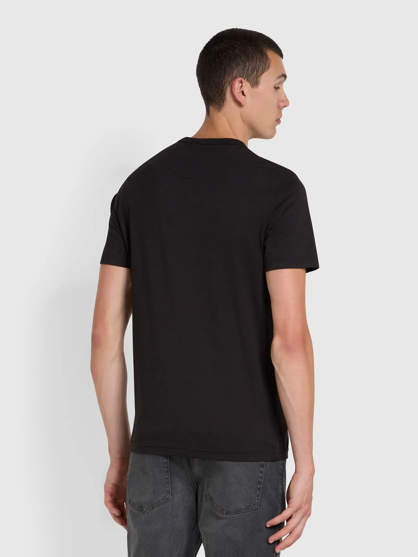 Danny Regular Fit Organic Cotton T-Shirt In Black