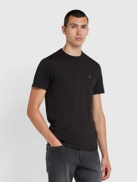 Danny Regular Fit Organic Cotton T-Shirt In Black