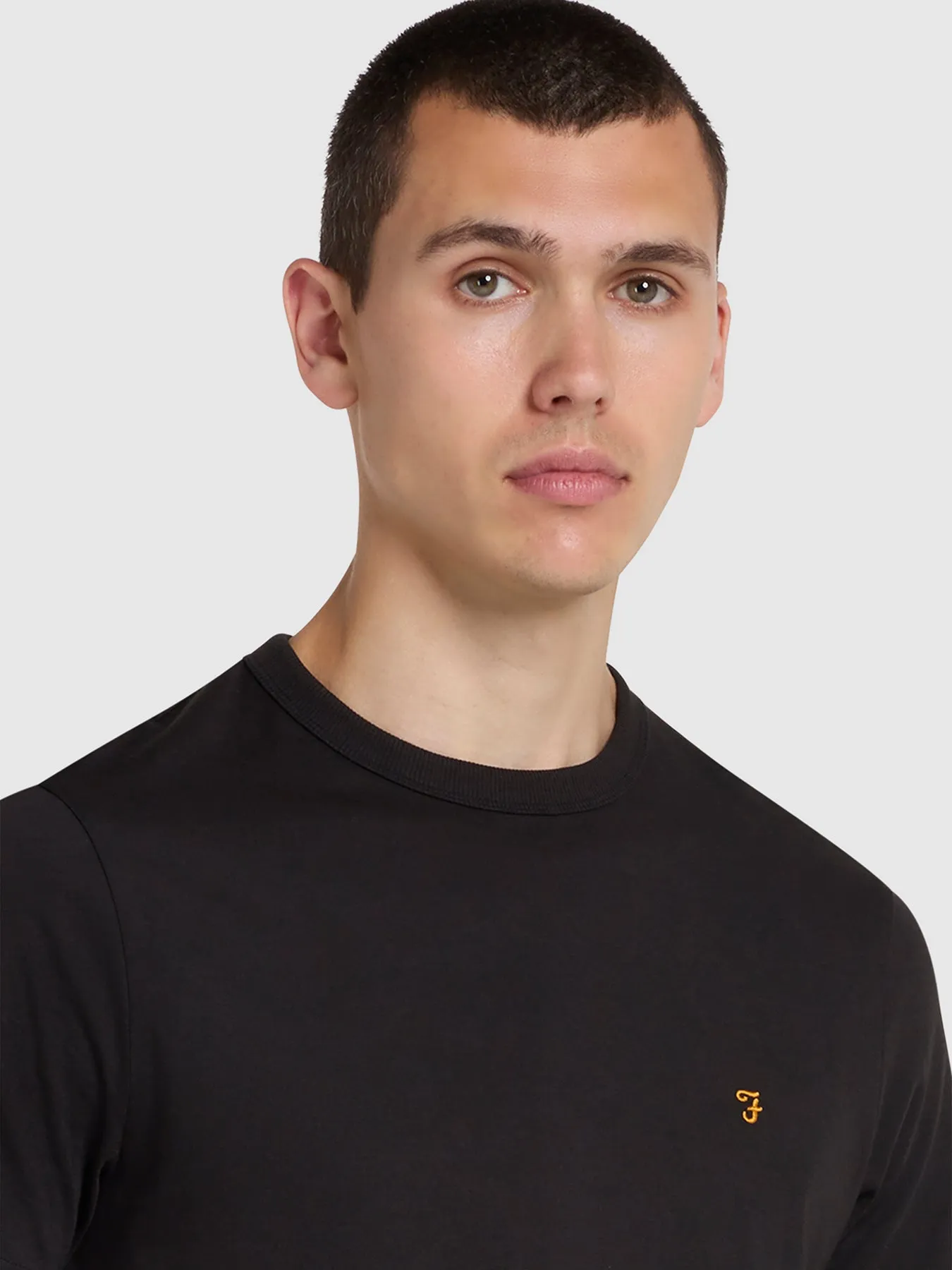 Danny Regular Fit Organic Cotton T-Shirt In Black